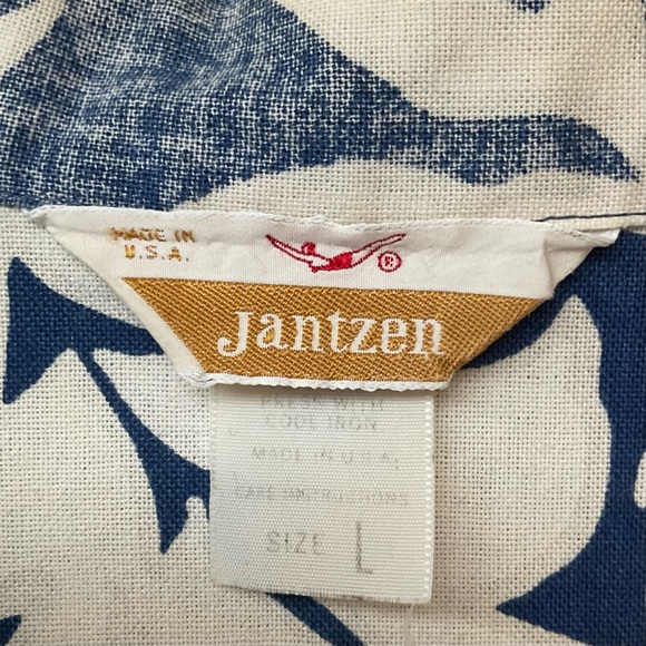 Vintage 60’s Jantzen Floral Reverse Print Button Down Hawaiian Shirt - Picture 8 of 12